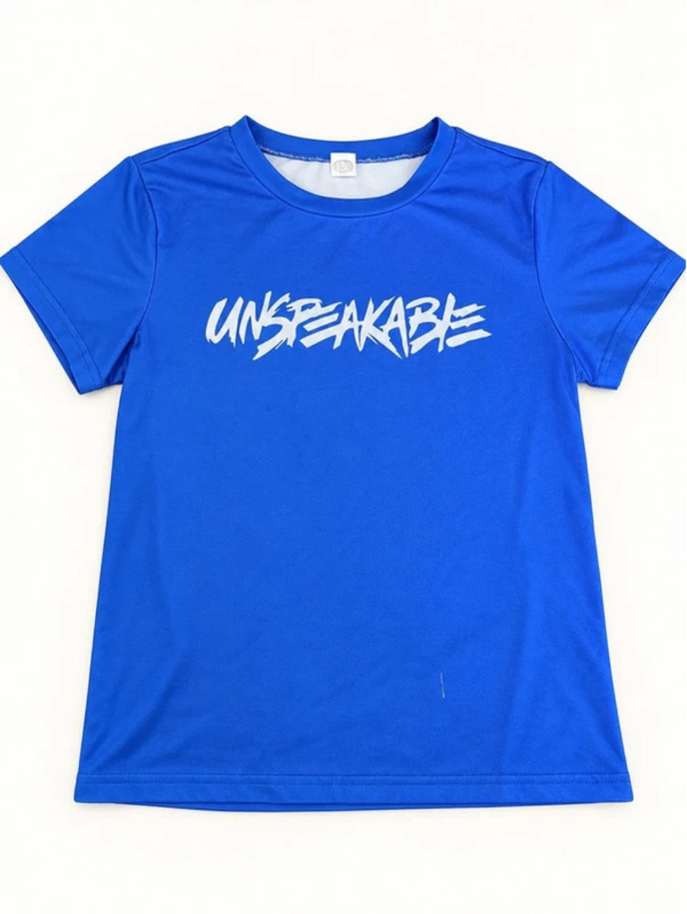 Unspeakable Royal Blue White Logo Kids T-Shirt Size 7